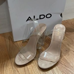 clear sandal heels from aldo